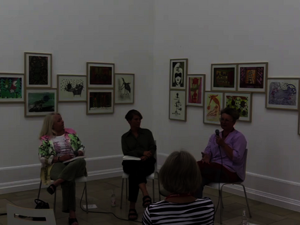 Künstlergespräch mit Alex Müller, Dr. Marietta Franke und Dr. Harriet Zilch in der Kunsthalle Nürnberg am 12. August 2022