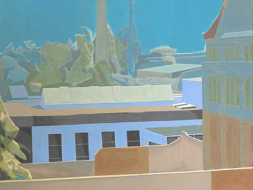 Gemälde Gewerbegebiet