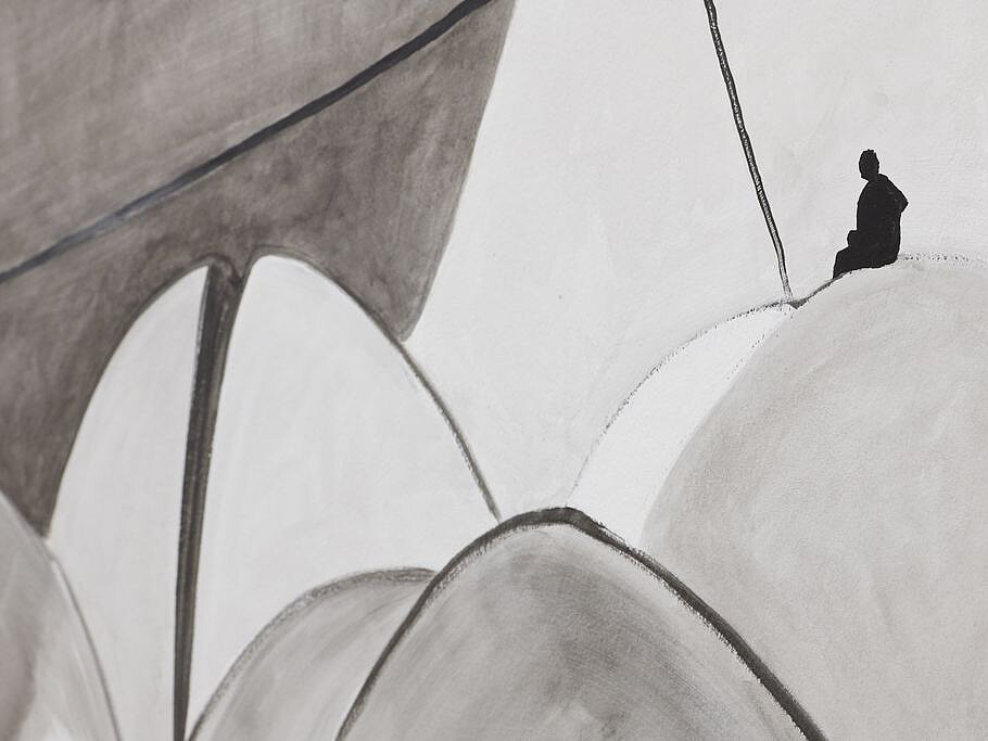 Detail aus der Wandzeichnung von Kasia und Olaf Prusik-Lutz.