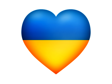 Herz in Ukraine-Farben