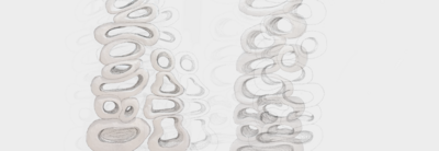 Zeichnung von Hohlkörpern, die turmartig aufeinandergeschichtet sind