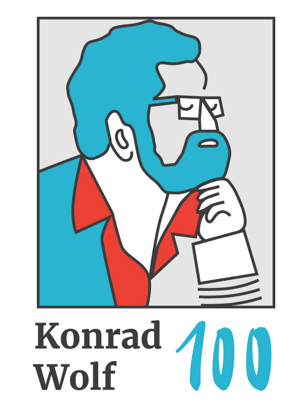 Signet des Konrad-Wolf-Jubiläumsjahres