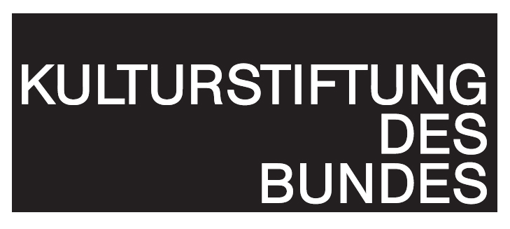 Logo Kulturstiftung des Bundes auf schwarzem Hintergrund